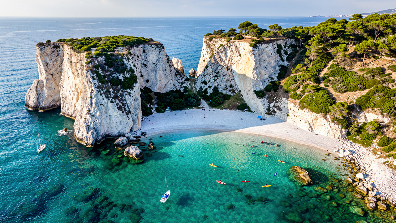 Calette turchesi e falesie bianche della Riviera del Conero