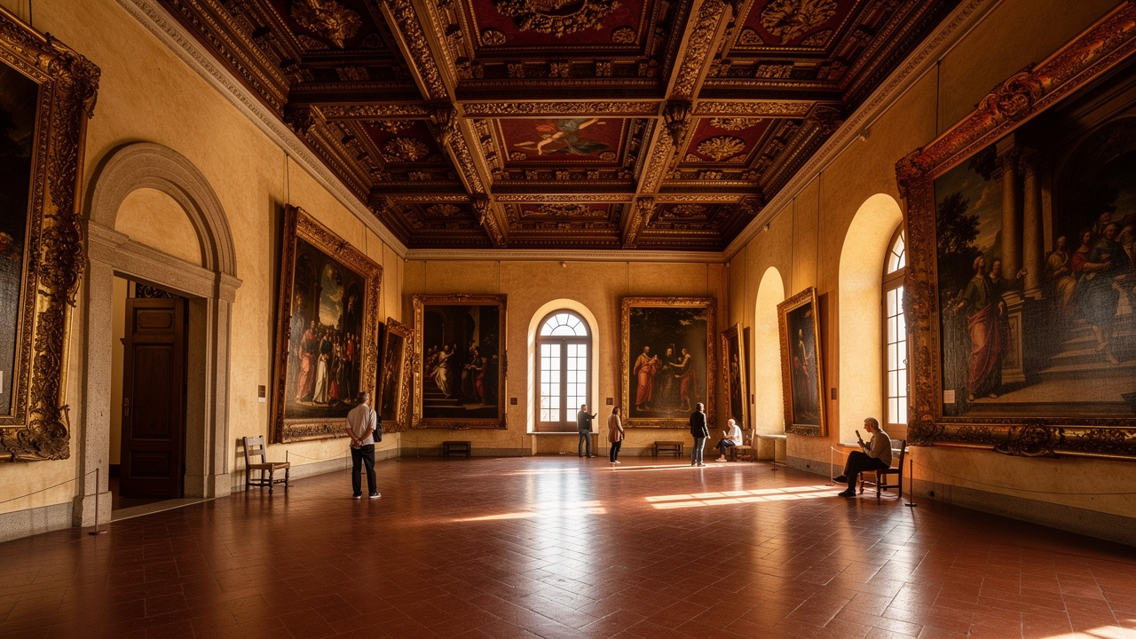 Sala rinascimentale di Palazzo Mosca con dipinti storici a Pesaro