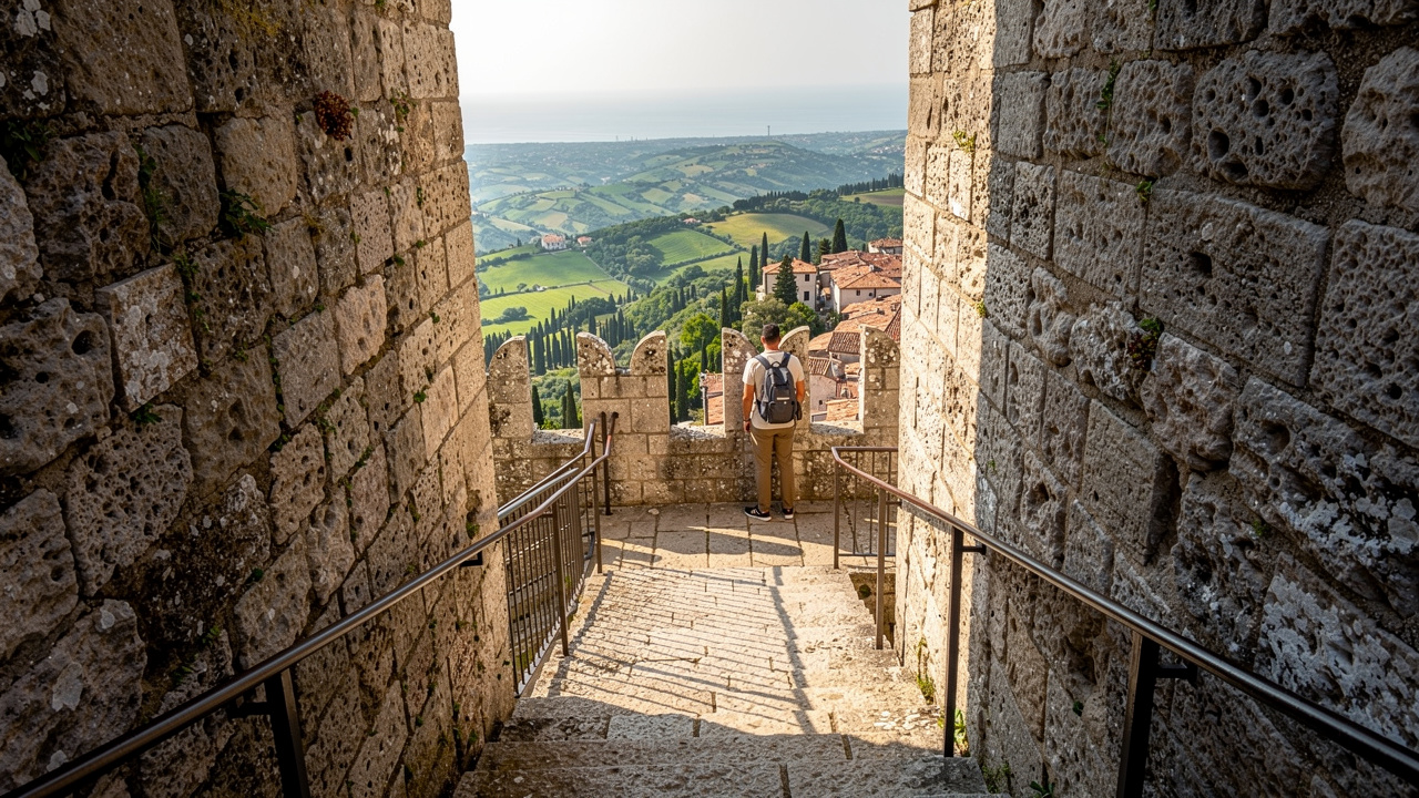 Camminamento di ronda della torre Guaita a San Marino